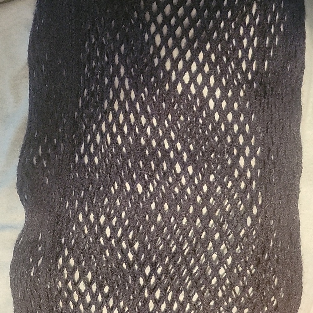 Navy knit infinity scarf